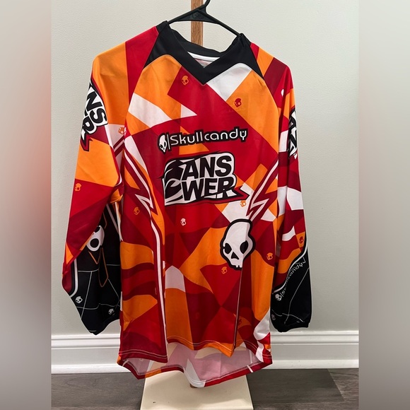 Skullcandy NWT AnsWer Adult Racing Jersey in Red and Orange sz Medium - Picture 1 of 5
